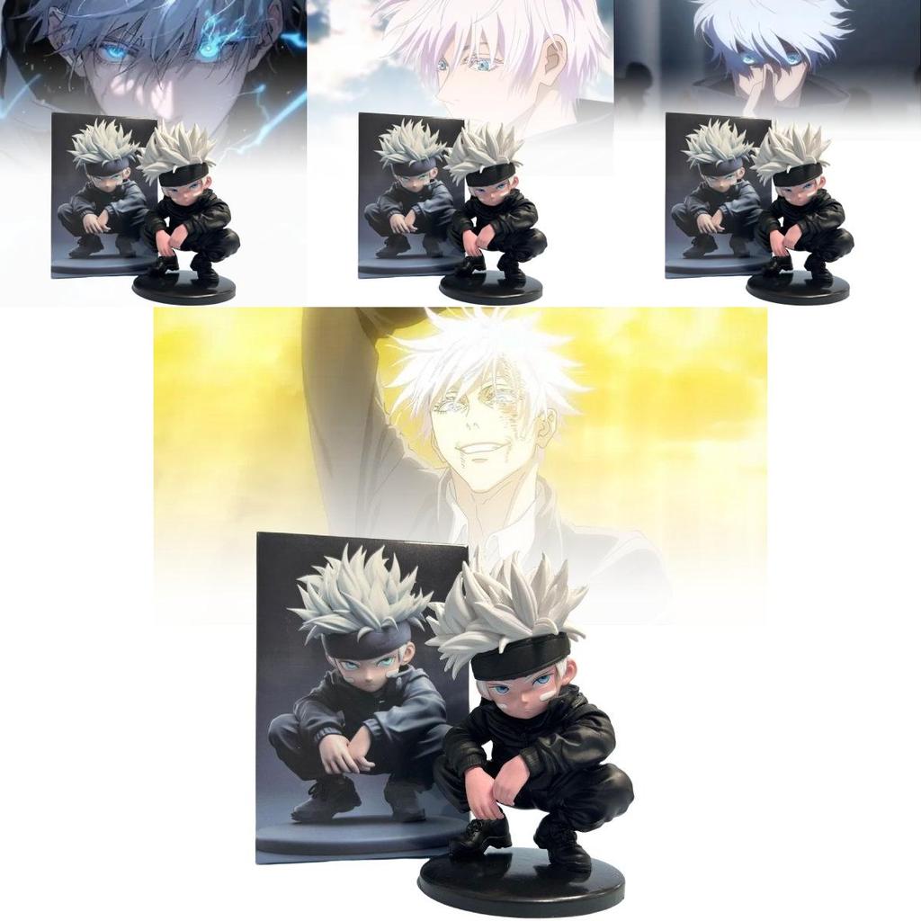 Adorable Sitting Gojo Satoru Pvc Figure 16cm Quality Anime Jujutsu Kaisen Decor