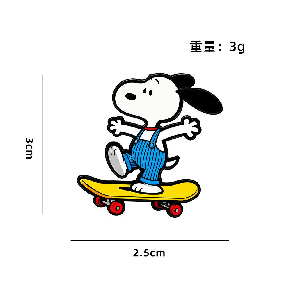 Cute cartoon Snoopy series metal badge set brooch creative animation children's gift accessories