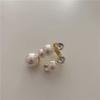 Women Rhinestone Jewelry Oversize Irregular Finger Rings Multi Pearl Rings Open Rings Shiny Crystal