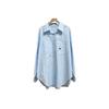 2025 Spring/Autumn Korean Style Cotton Casual Maternity Shirt - Trendy Plus Size Mid-Length for Moms