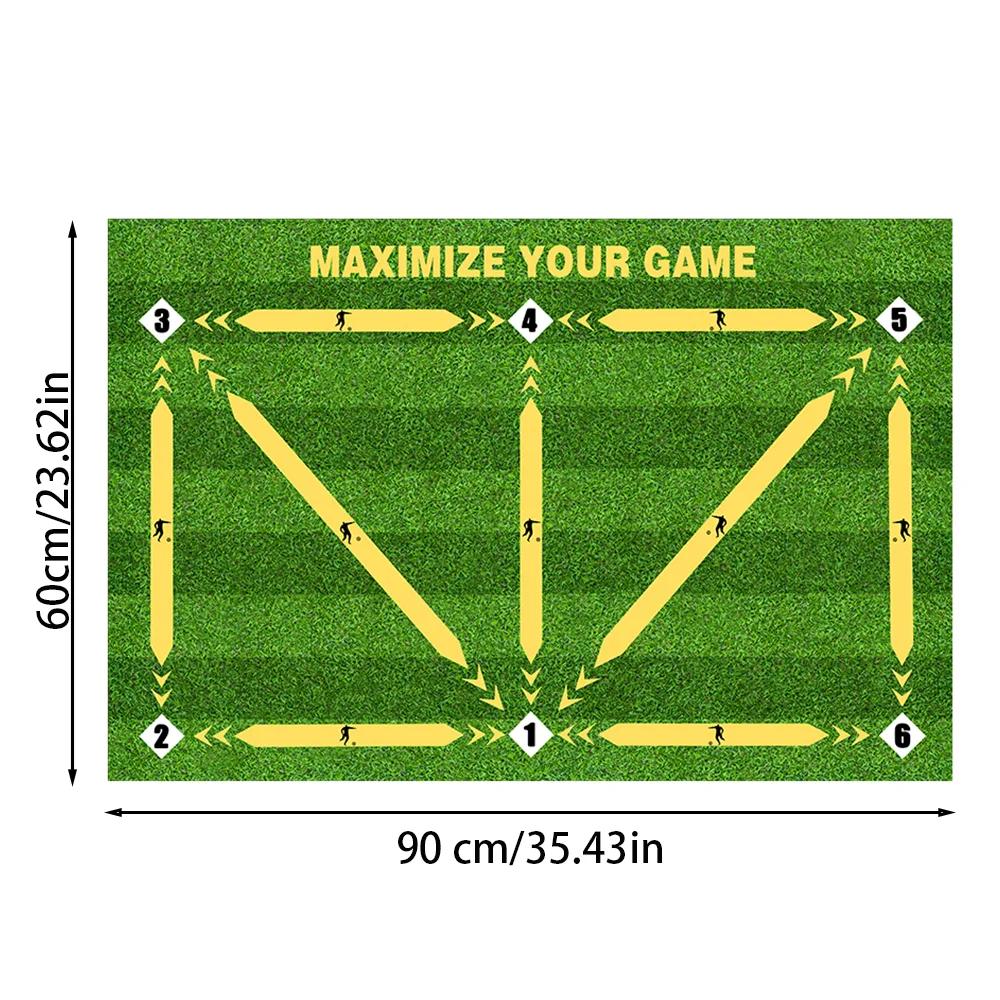 Fotball Treningsmatte Teppe Dribling Futbol Voetbal Treningsmatter Teppe Barn Fotball Innendørs Utstyr Slitesterk Sklisikker Sammenleggbar