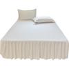 Non-Slip Solid Color Bed Skirt & Peach Skin Mattress Protector