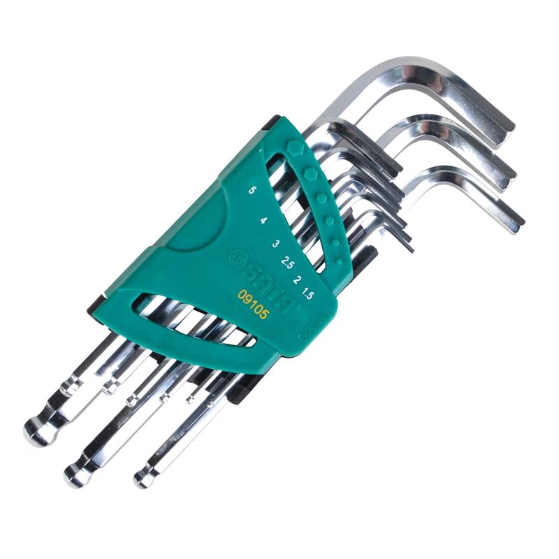 SATA 9105 9-Piece Metric Ball-End Hex Key Set