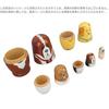 5Pcs Wooden Cute Dog Russian Nesting Doll Toys Handmade Wooden Cute Dog Matryoshka Doll Set for Kids Christmas Birthday Wish Gift