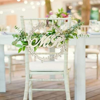 4pcs Wedding Chair Hanging Wooden Pendant Wedding Seat Pendant Decorative Wedding Chair Supply Wedding Chair Pendant Wedding Party Chair Ornament