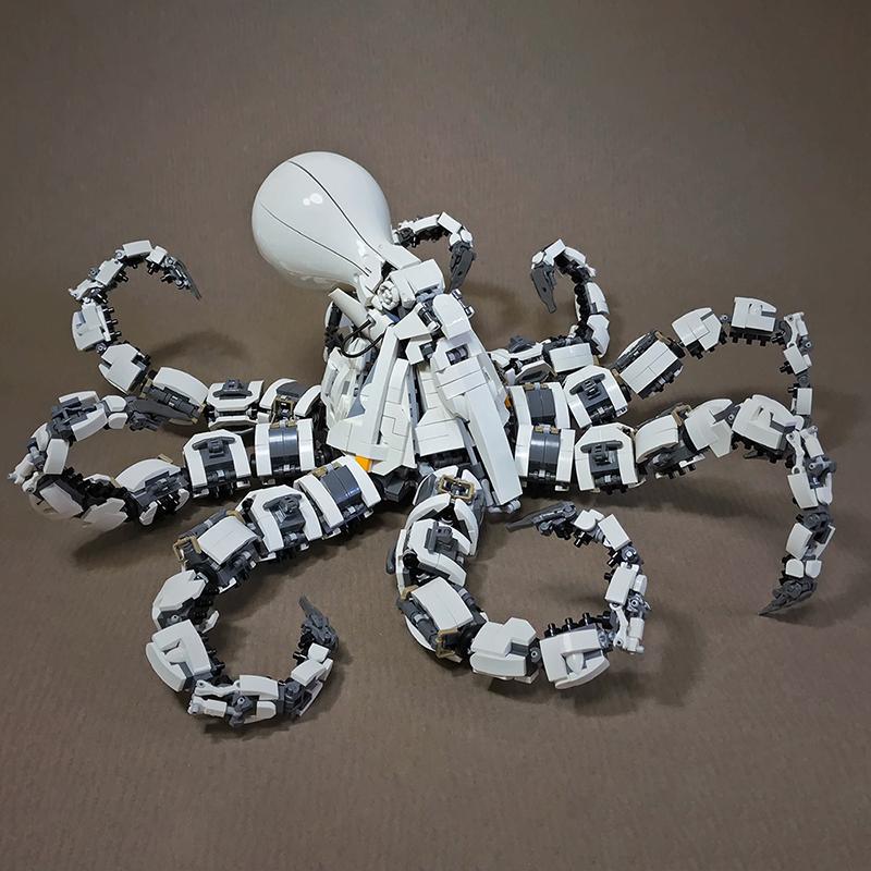 MOC Mechanical Beast Mechanical Octopus Model Assembly Small Particle Assembly Building Blocks Toy Boy Gift