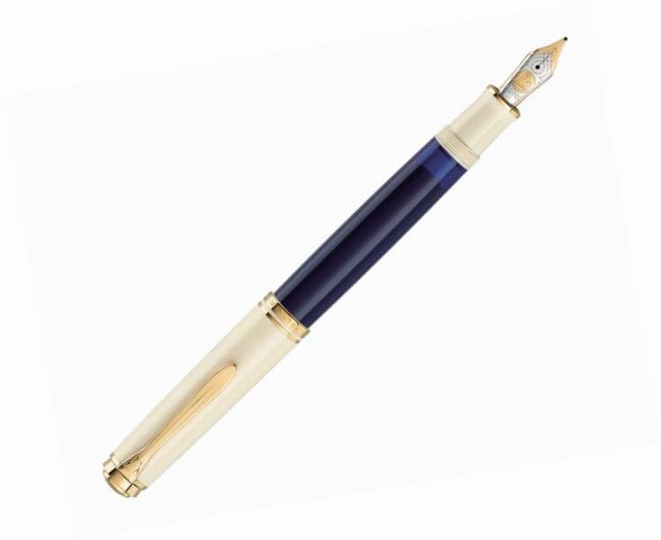 

Pelikan Fountain Pen Souveraine M800 Cream Blue 18K B Bold