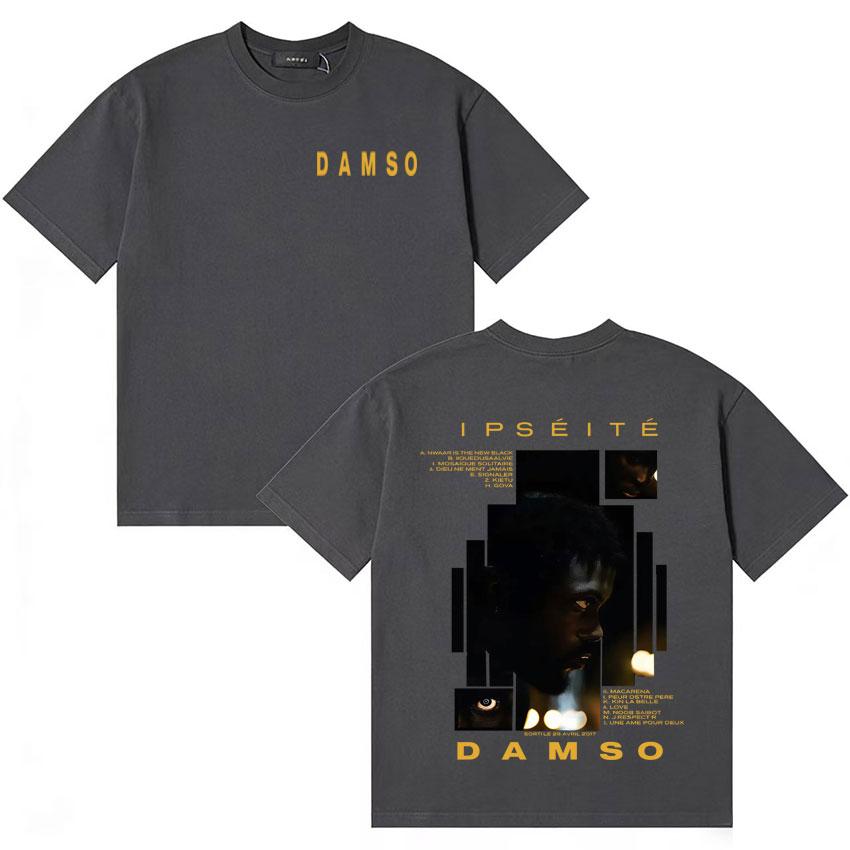 Singer Damso 2025 Ipseite Album Merch Tshrit Fashion Classic Short Sleeve Tee Shirt Unisexs Women Casual Streetwear Summer Clothing