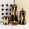 Middle East Geometric Diamond Ceramic Pot Luxury Living Room Decorations Creative Interior Decoration Ceramics Decoration Crafts
