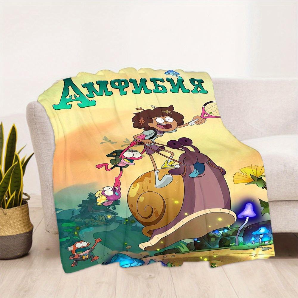 1pc, Disney Amphibia Anne Boonchuy and Friends Blanket, Soft Warm Throw Blanket for Friend, Outdoor Blankets, Living Room, Travel