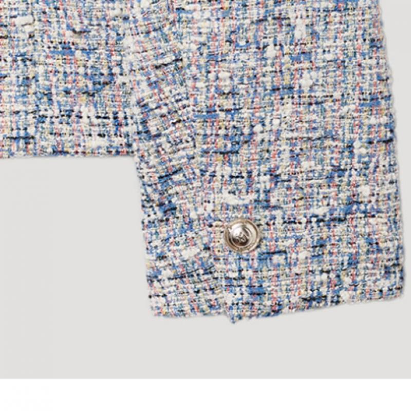 She Smiss Glitter Tweed Collar Jacket Swwjkp11070