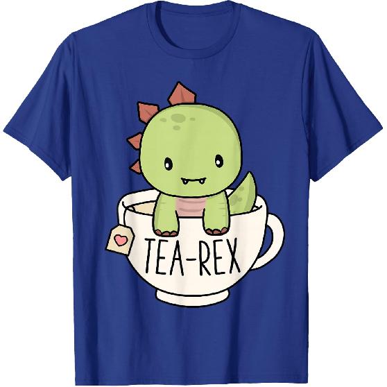 Tea-Rex Uroczy T-Rex Miłośnik Dinozaurów Kawaii Zabawny Dinozaur Gra Słów Koszulka
