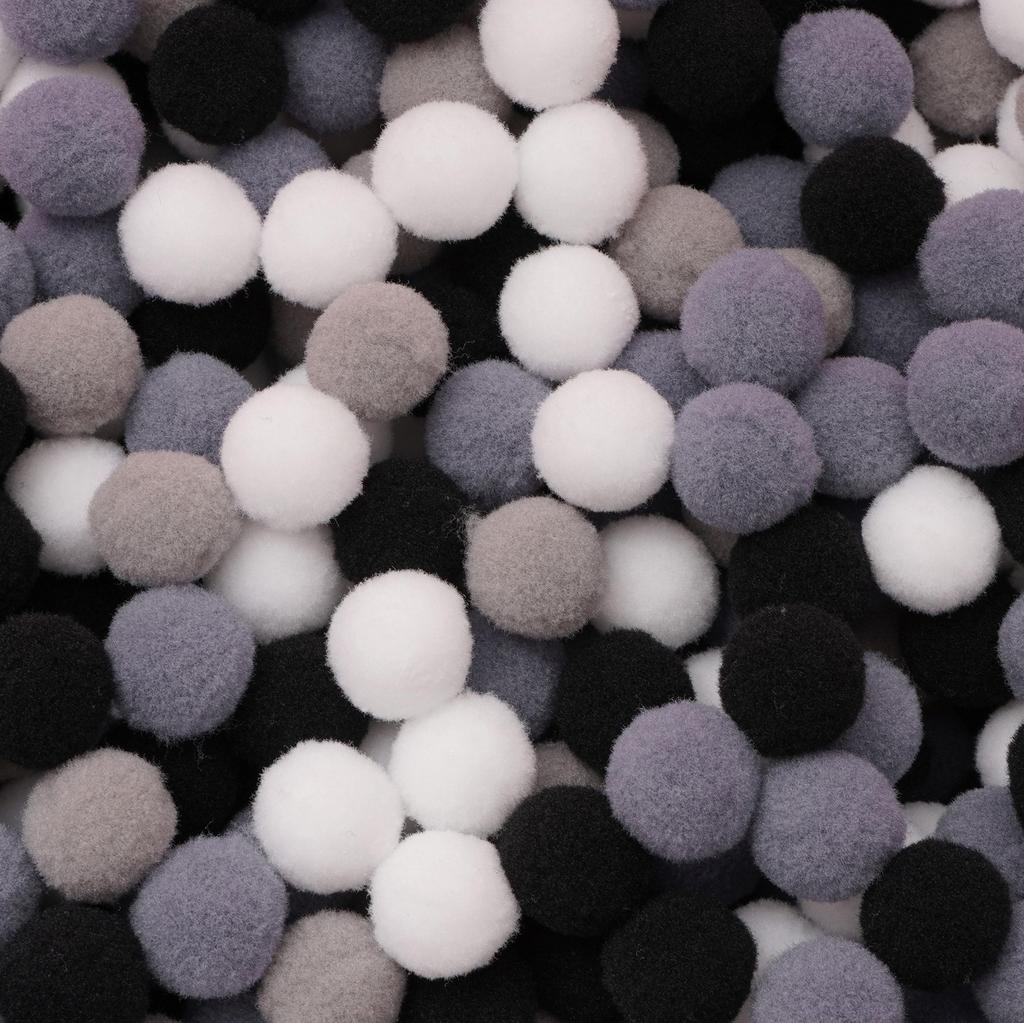 20-200 Stück Bunte Pompon-Plüschbälle Gemischte Farbe Kreatives Kinder-Handarbeitsmaterial Glitzer-Schaumstoffball DIY Bastelbedarf