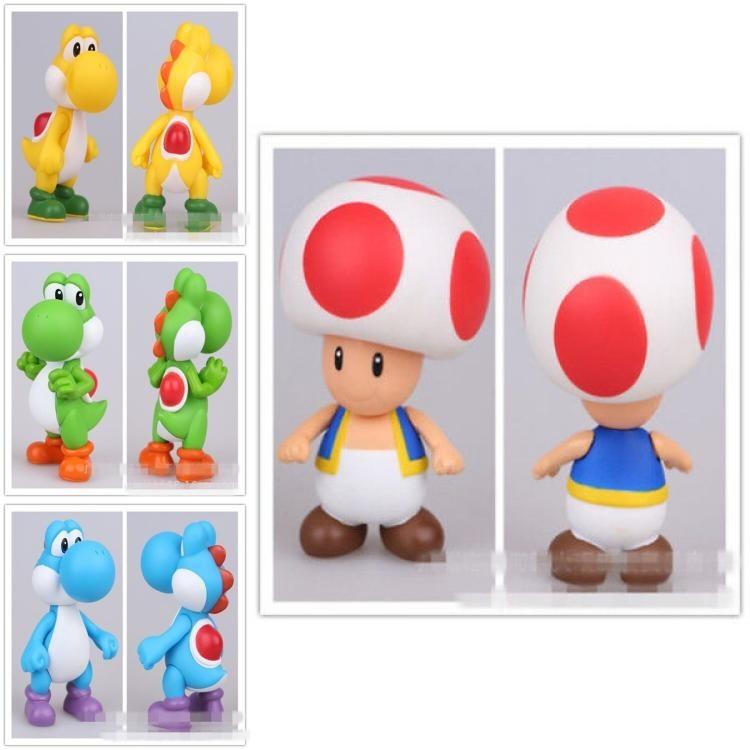 Mario Bros Super Luigi Bowser Princess Peach Pvc Action Figures Toy Kids