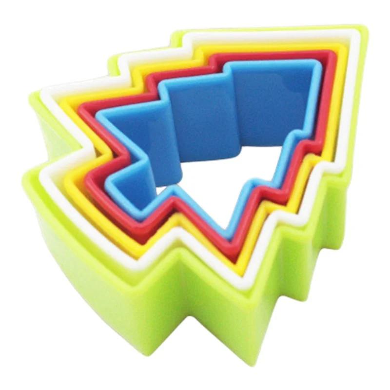 5Pcs Biscuit Mould Cookies Cutter Molds Plastic Cake Mould Plunger Forms For Cookies Cake Decorating DIY Baking Kitchen Tools
