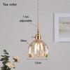Retro Modern Glass Flower Twisted String Pendant Lamp Dining Room Bedroom Bedside Pendant Lamp With Built-in Switch Lighting