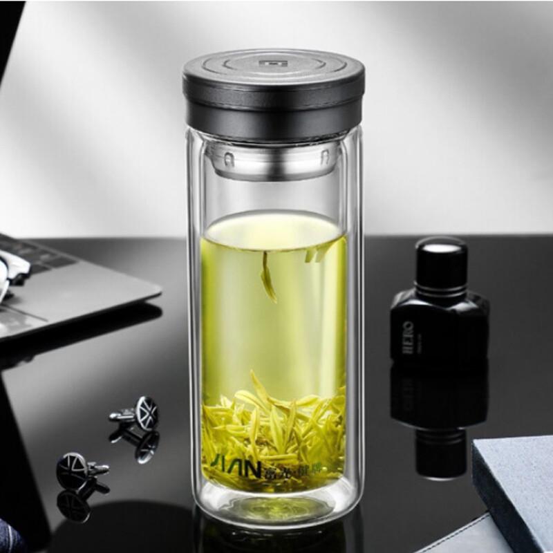 Fuguang X1908-SP Double-Layer Glass Tea Infuser Cup, 320ml