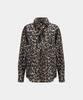 NOICE (Uni) Leopard Detachable Scarf Shirt - Beige