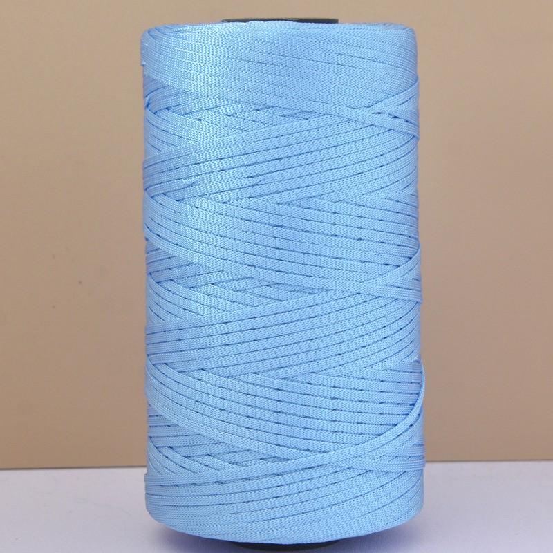 250g Silky Cotton Linen Crochet Yarn 2.5mm Lightweight Ice Silk Flat Ribbon Yarn Handmade Crocheting DIY Bags Hats Hollow Thread