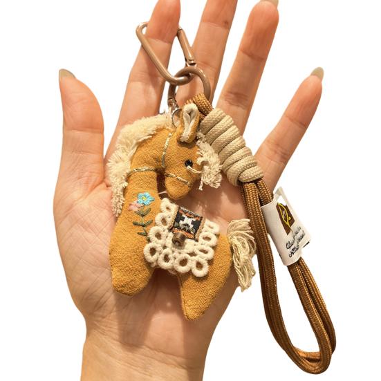 Breloc Pandantiv Geantă Bumbac In Cârlig Cal Farmec Vintage Rucsac Școlar Inel Chei Accesorii Geantă Portabile