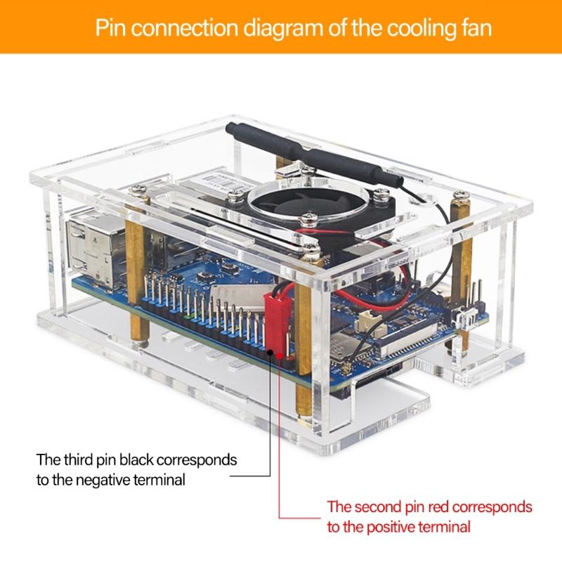 Clear Acrylic Protective Case For PI 4A Components Enhances Cooling And Visibility Durability