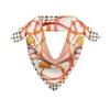 Pink Chain Print Silk Square Scarf Dcsc2f142p2