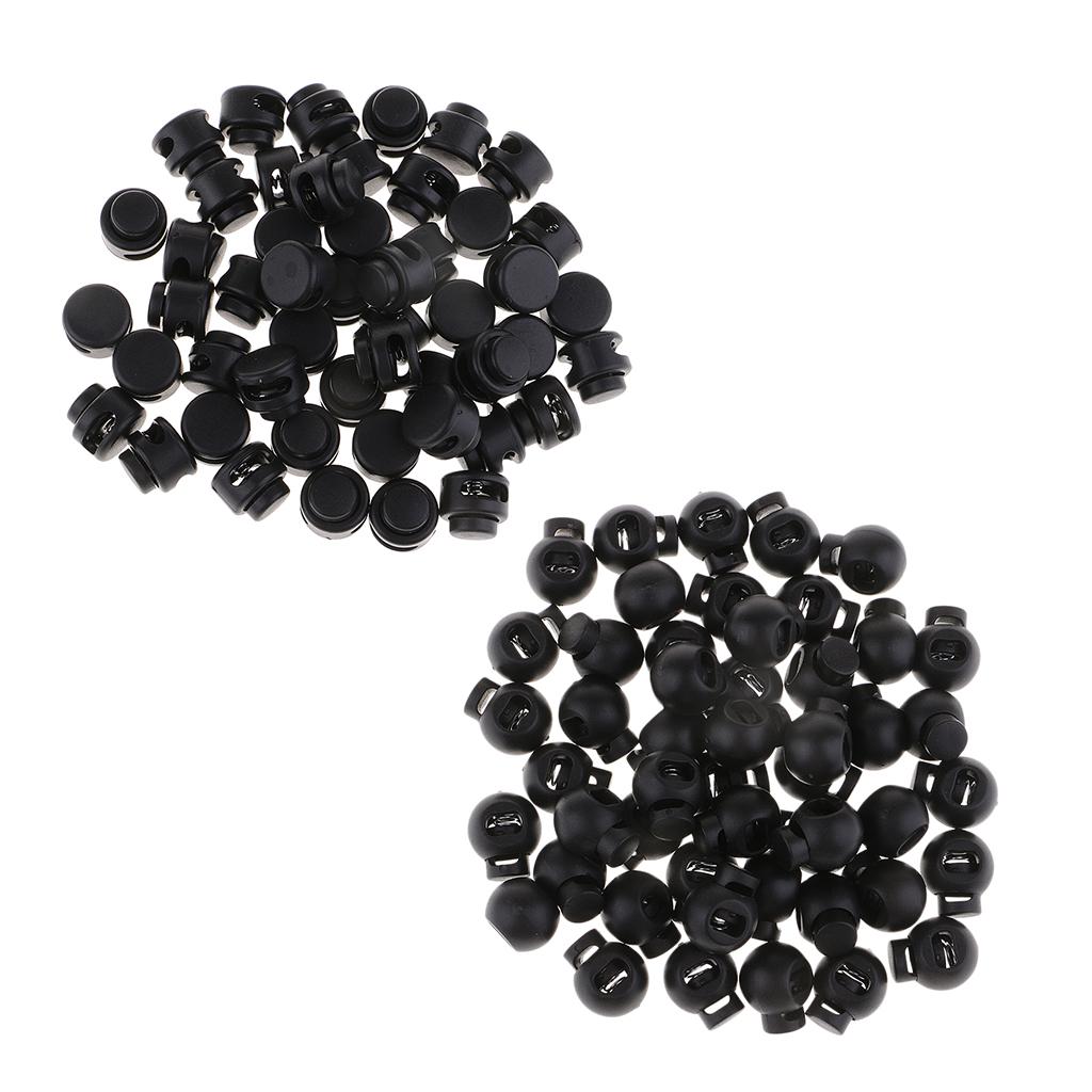 Single Hole Plastic Toggle Cord Lock Spring Stop Durable Stoppers for Clothing Luggage Shoelace Tent