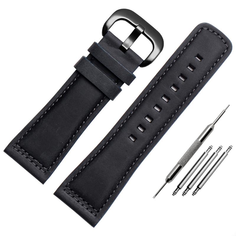 28mm Cowhide strap For Seven Friday P1/2 Q2/03/M2/M021 T2 Men Watchband Vintage Diesel Large Size Men Metal rivet