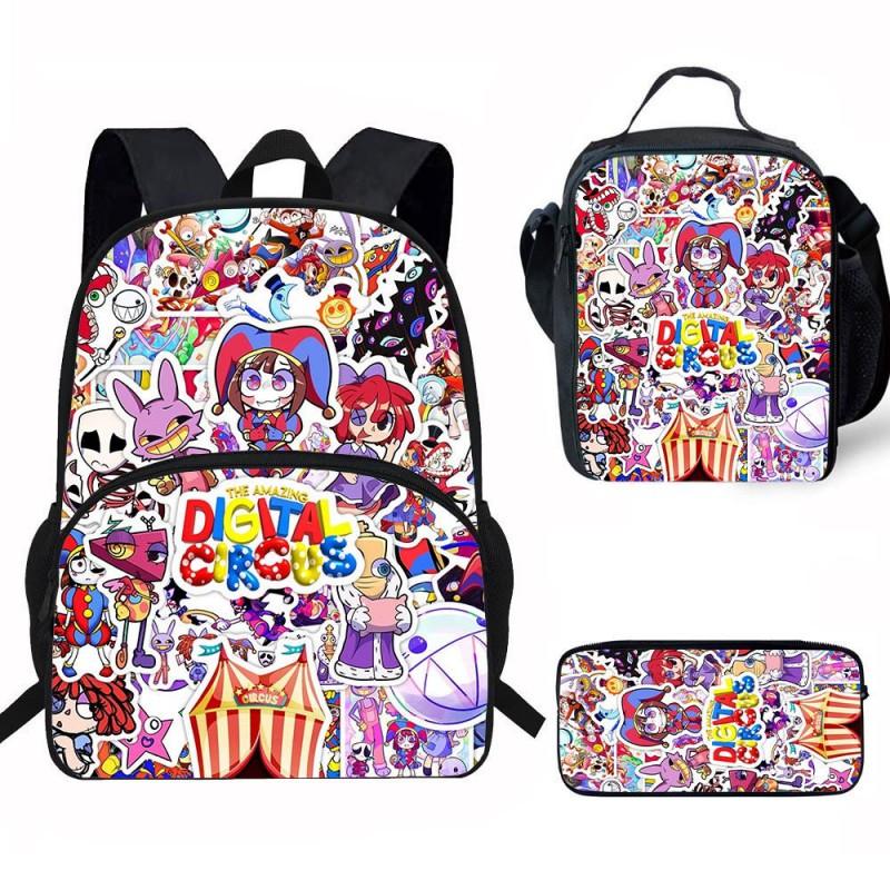 Kinder Cartoon Rucksack Set Grundschüler Mit Lunchtasche Federmäppchen - Leicht Ergonomisch Oxford Stoff