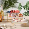 3-stufige rechteckige Servierplatte mehrschichtiger Kuchen- und Gebäck-Displayständer für Teeparty Catering Feiertagsservice