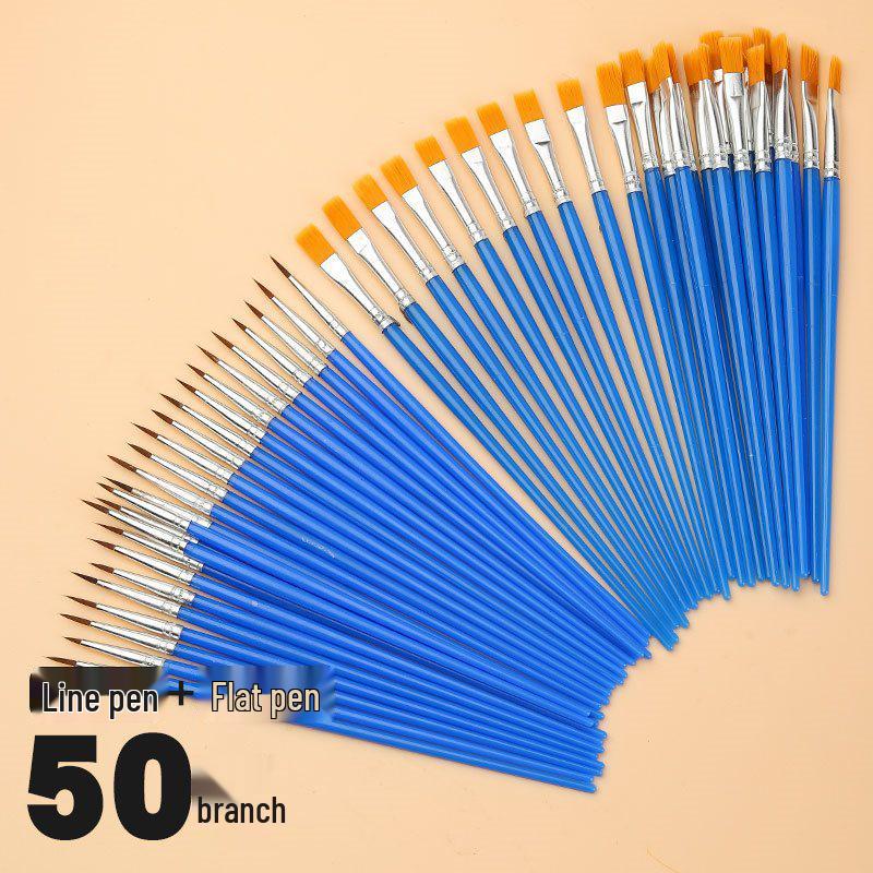 Wei Zhuang Kids' DIY Plaster Nylon Fine Liner Blue Brush for Oil Painting & Graffiti.