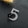 New Product Number 5 Small Flower Brooch Female Personality Creative Brooch For Anti-Light Pins