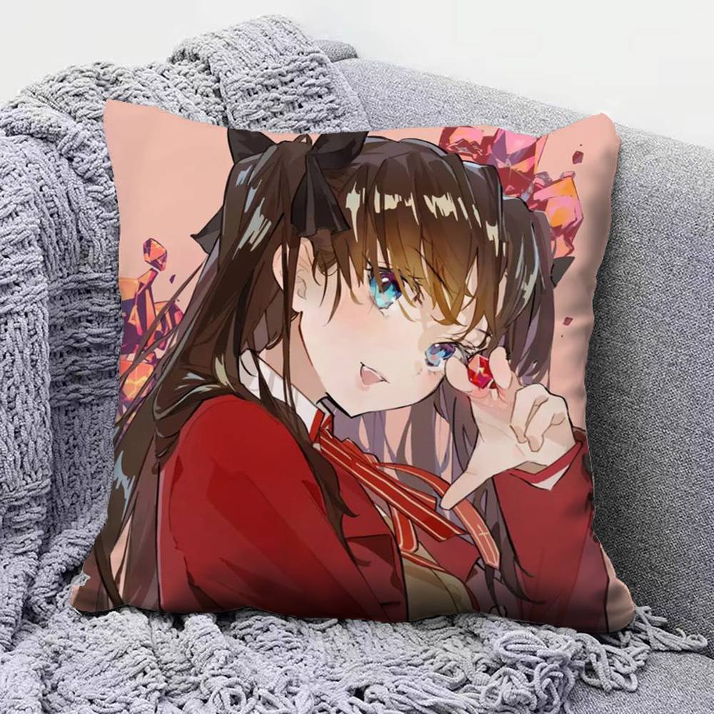 

Tohsaka Rin Anime Girl Fate Stay Night Home Sofa Cushion Covers and Aecorative Custom Pillow Covers 30X30cm