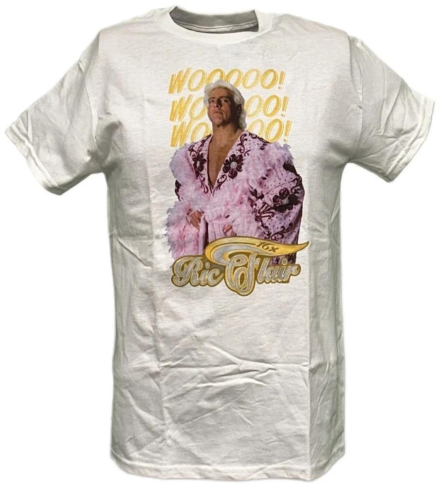 Nature Boy Ric Flair Pink Robe Unisexs White Tshirt M