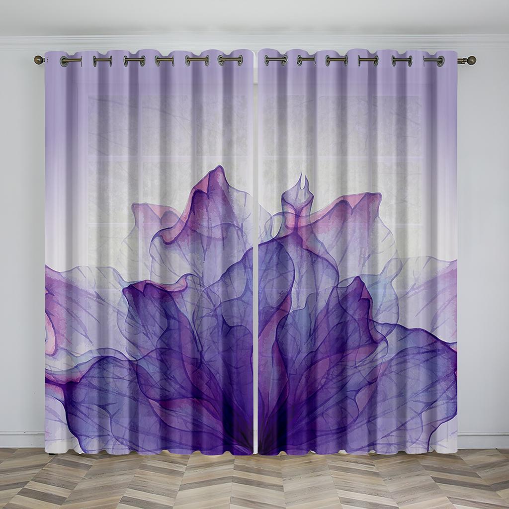 Beautiful Roses Pattern Sunshade Curtains 3D Digital Printed Polyester Curtains Living Room Bedroom Home Decor Curtain 2 Panel