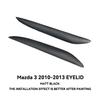 Carbon Fiber Car Headlight Eyebrows Cover Trim Sticker Head Lamp Eyelid For Mazda 3 M3 2010 - 2013 Fiber Glass Matt Black Primer