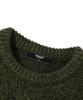 TRILLION Washable Big Cable Oversized Crew Neck Knit [Khaki]
