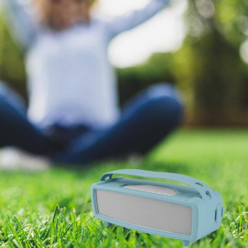 Schutzhülle aus Silikon für Lautsprecher Tasche mit Schultergurt Staubschutzstöpsel Schalllochdesign Schutzhülle