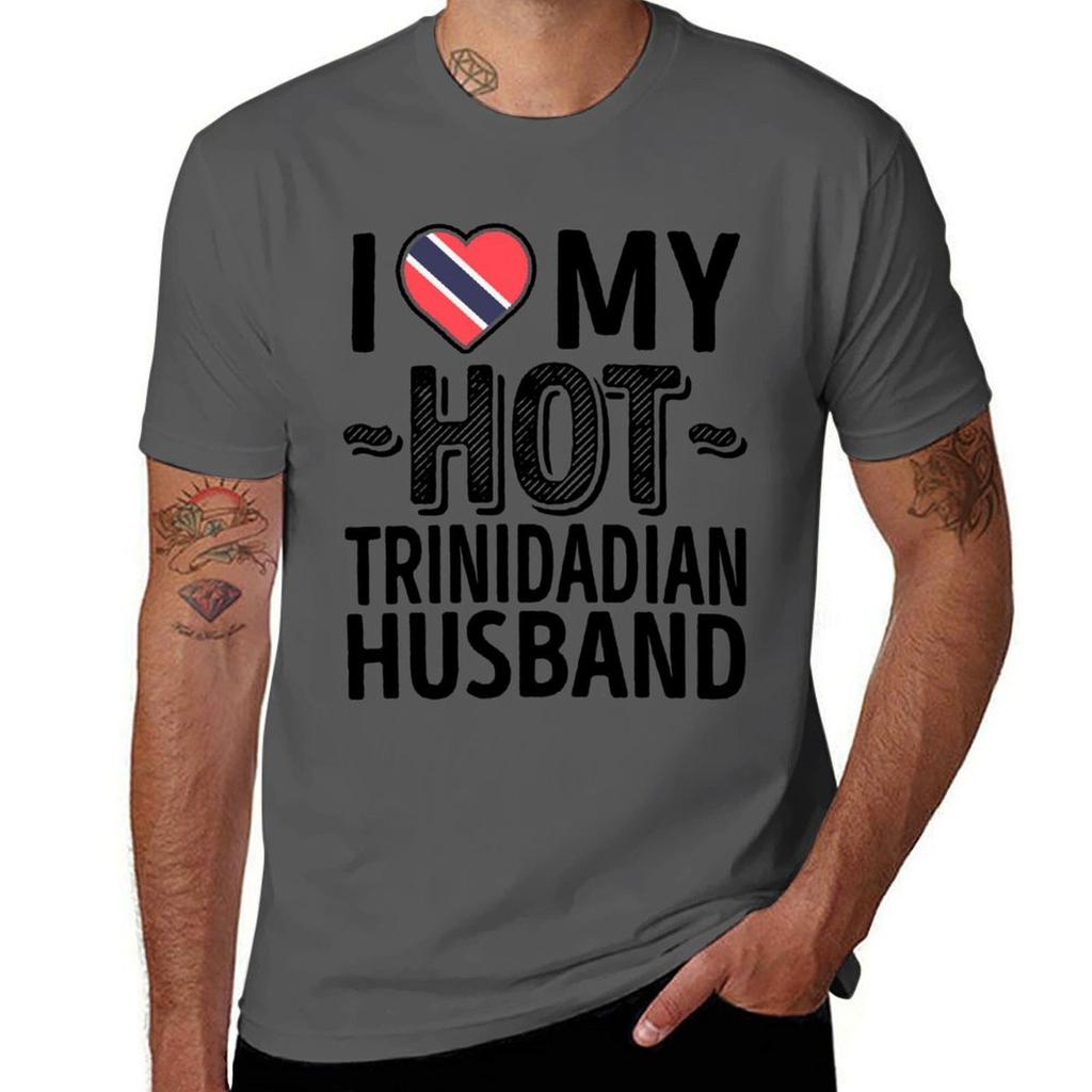 I Love My Hot Trinidadian Husband Cute Trinidad And Tobago Couples Rounisextic Love Tshirt Christmas Theme Tee Top Tshirt