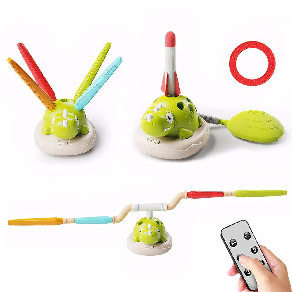 3 In 1 Children Dinosaur Sports Set with Sound Toss Ring Game Remote Control Outdoor Fitness Toys for Indoor Outside Playing