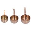 3pcs Sauce Cups Stainless Steel Sauce Dish with Handle for for Condiment Ketchup AppetizerRose Gold