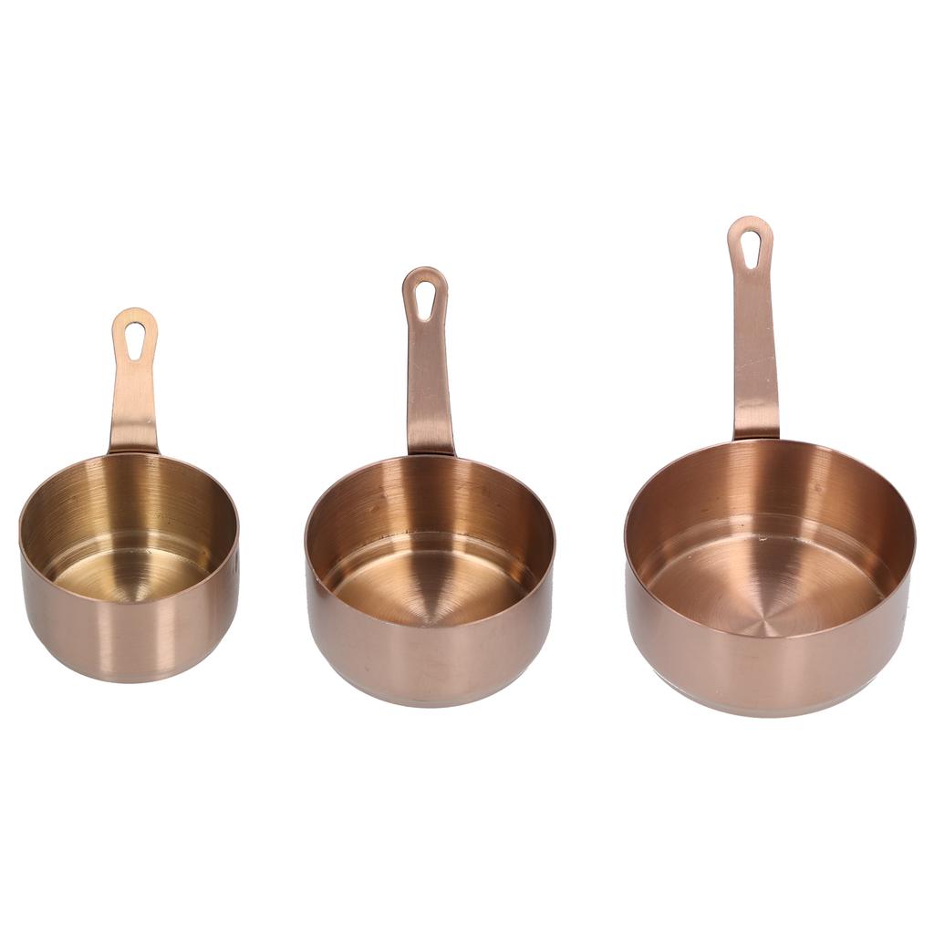3pcs Sauce Cups Stainless Steel Sauce Dish with Handle for for Condiment Ketchup AppetizerRose Gold