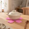 DYS Petal Shaped Coaster, Heat Resistant Silicone Mat, Non-Slip Dishwasher Safe Pot for Kitchen Dining Room