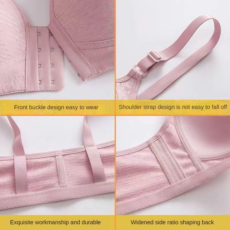 Übergröße BHs mit Frontverschluss für Damen Nahtlose Push-Up Unterwäsche Dünn Atmungsaktiv Kabellos Intimates Damen Kleine Brust BHs