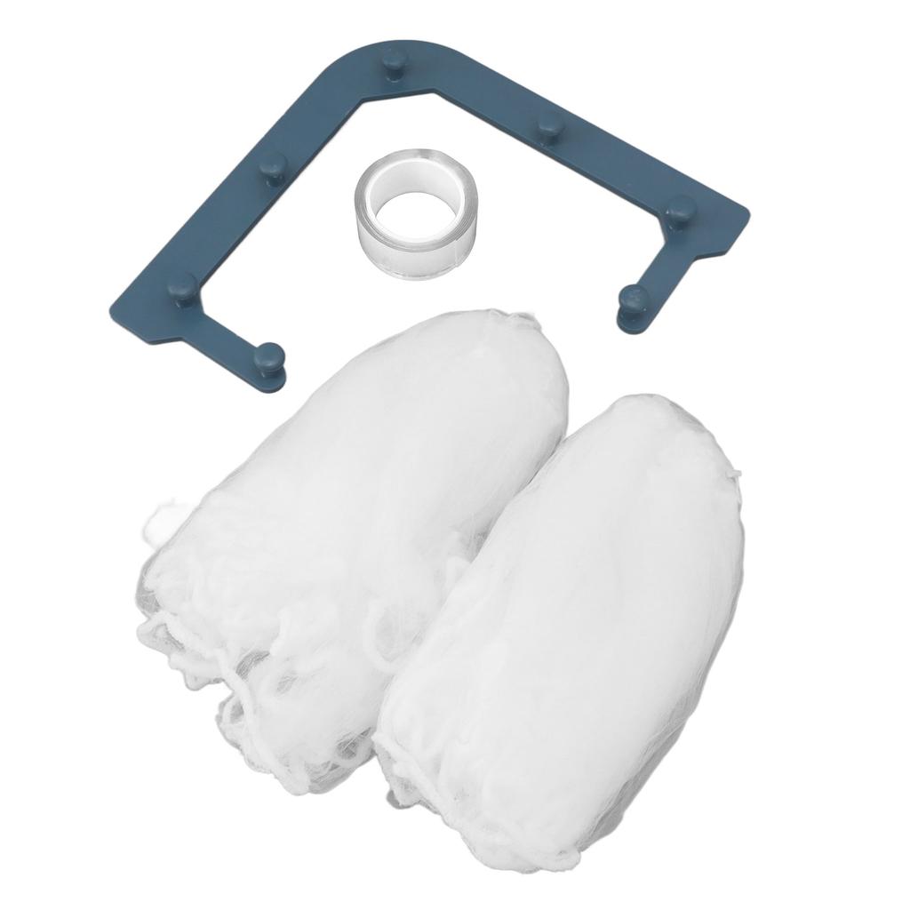 2 Sets   Houder Filter Stabiele Hoek Spoelbakzeef met 100 STuks Spoelbakzeefzakken voor Keukenafval Restjes