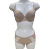 Beige Invisible Inside Out Mold Bra Hipster Panty Set Tcbs168788