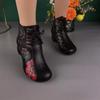 New Soft Leather Women's Cotton Shoes Autumn and Winter Martin Boots Piled Thick Heel Short Boots Soft-soled Shoes