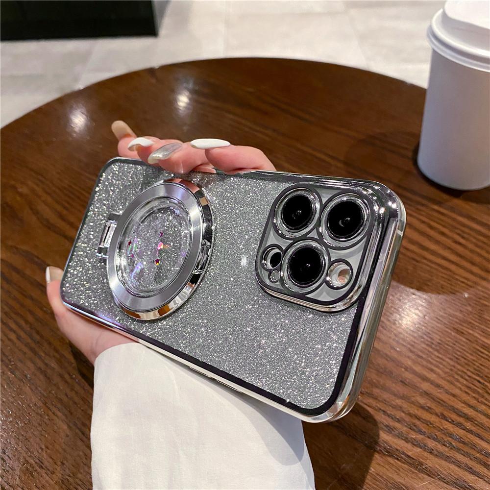 Glitter Quicksand Bracket Case For Huawei P30 Lite P40 P50 Pro P Smart 2021 Mate 60 Pro Ring Holder Stand Gradient Bling Cover
