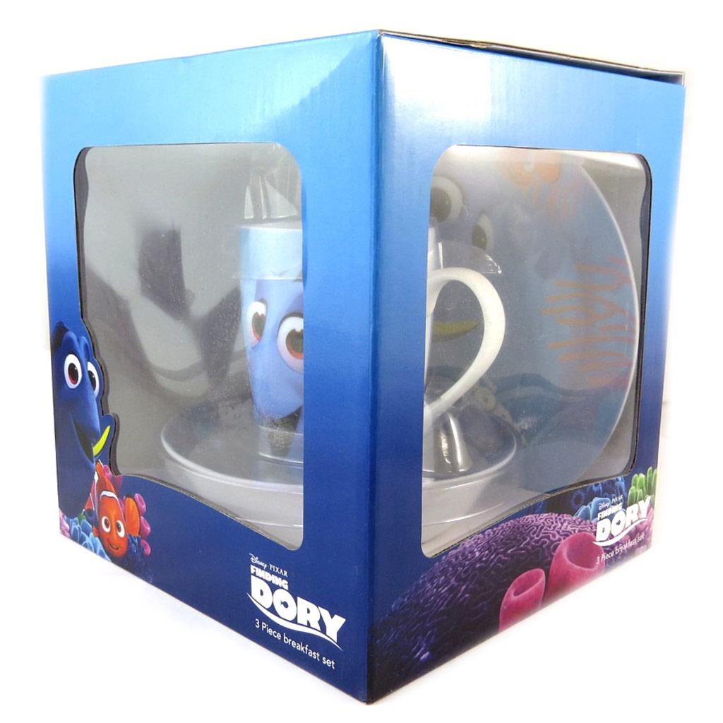 Disney [N9602] - Coffret petit déjeuner porcelaine 'Dory' bleu - 3 pièces