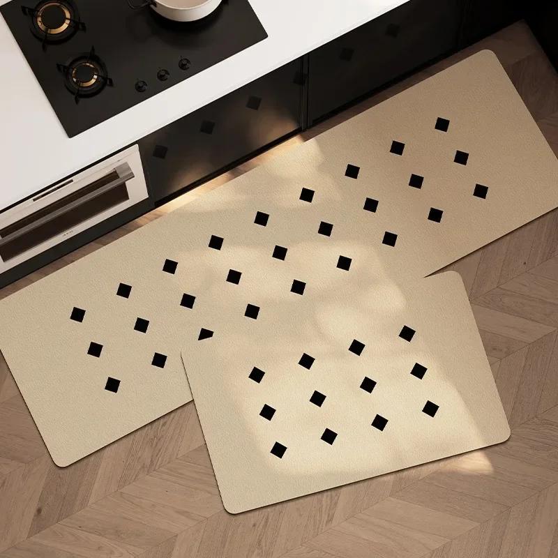 Kitchen Carpet Non-slip Floor Mat Diatom Mud Water-absorbent Area Rugs Long Home Decoration Modern Luxury Rug Absorbent